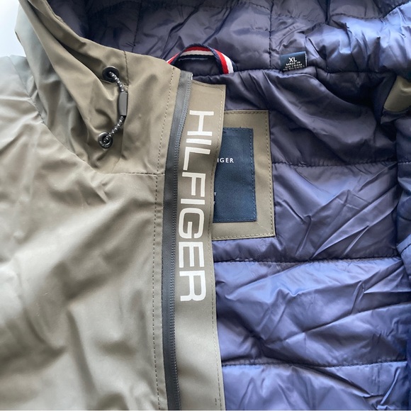Tommy Hilfiger Mens Performance Hooded Jacket XL Olive NWT - Picture 8 of 15